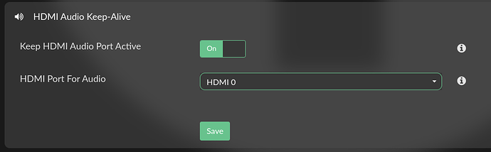 HDMI audio keep-alive