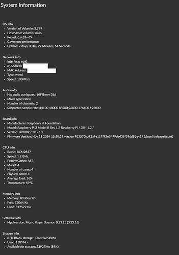 System info