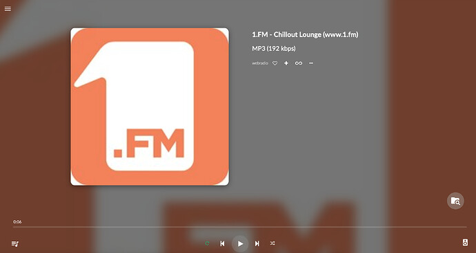 Volumio screen after DAC change