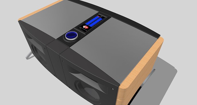 DIY Volumio hifi Bluetooth portable speaker front revised 1.0