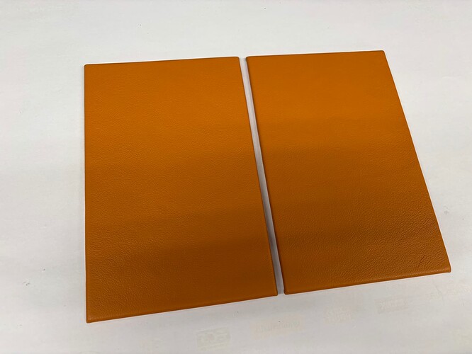 Leather upholstered side panels