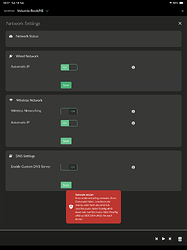 Network Error Message