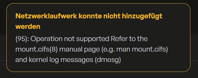 Error 3 bei Änderung